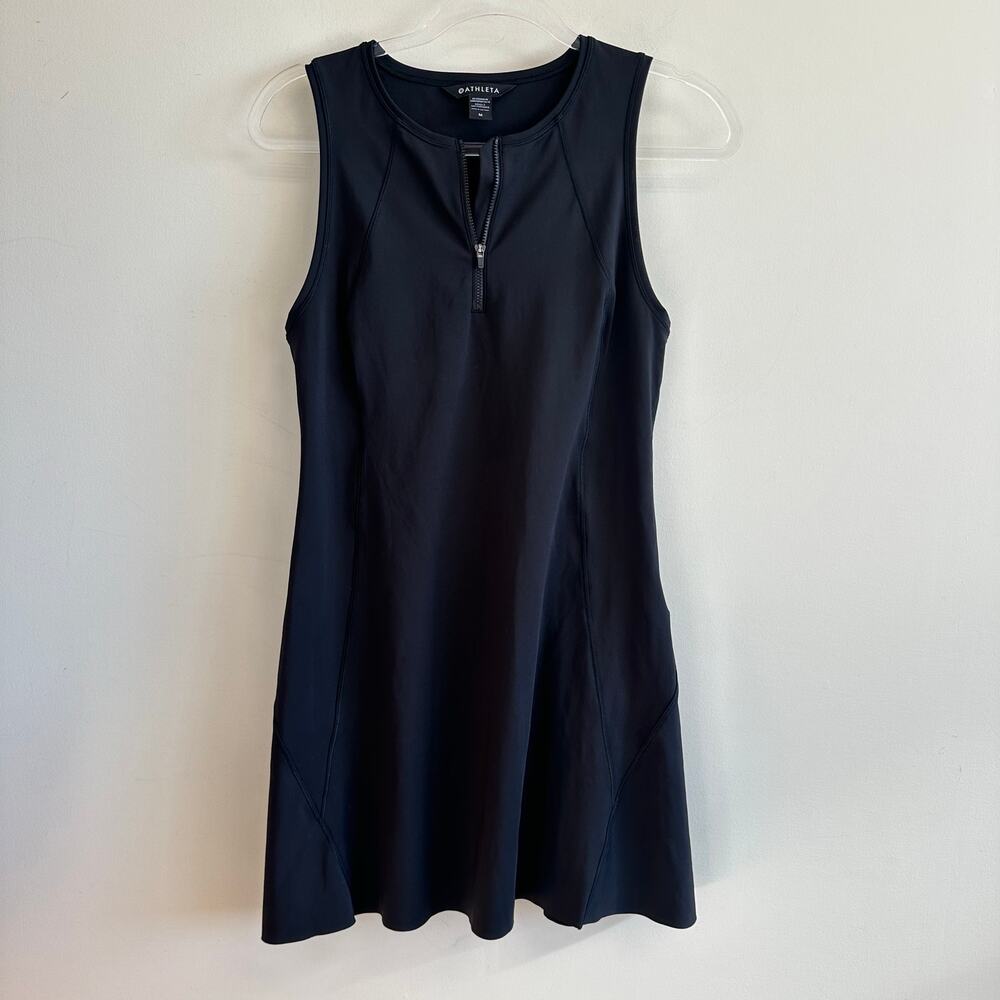 Athleta Ace Tennis Dress Medium Black Tank Workout Dress